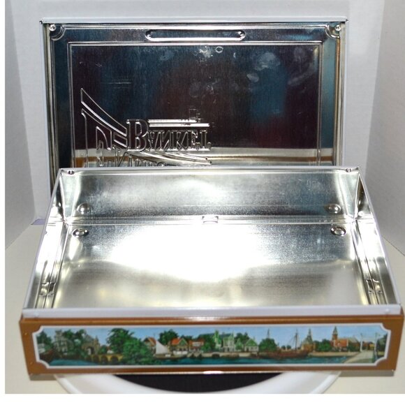 Vintage Dutch Cookie Tin Enkhuizer Banket Volendam Harbor Scene Folk Art Box - Picture 9 of 9